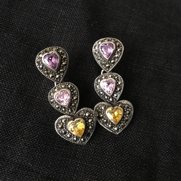 Vintage Jewelry - Silver marcasite earrings
